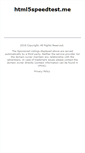 Mobile Screenshot of html5speedtest.me